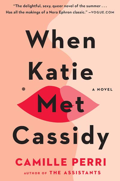 An illustration of two women kissing, in profile, very abstract.